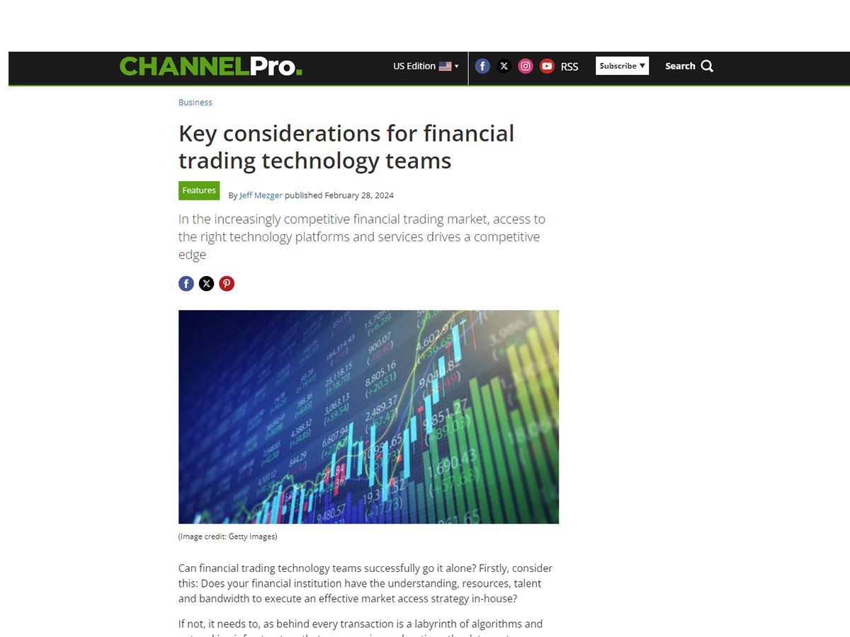 ۶Ƶ' Jeff Mezger discusses key considerations for financial trading success in IT Pro.